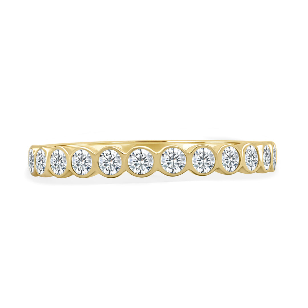 bezel set wedding band