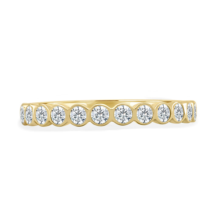 bezel set wedding band