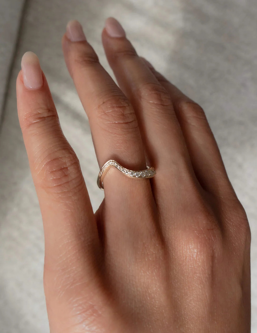 1.0CT-2.0CT Marquise E/VS Lab Grown Diamond By Pass Engagement Couple Ring Design With Matching Band