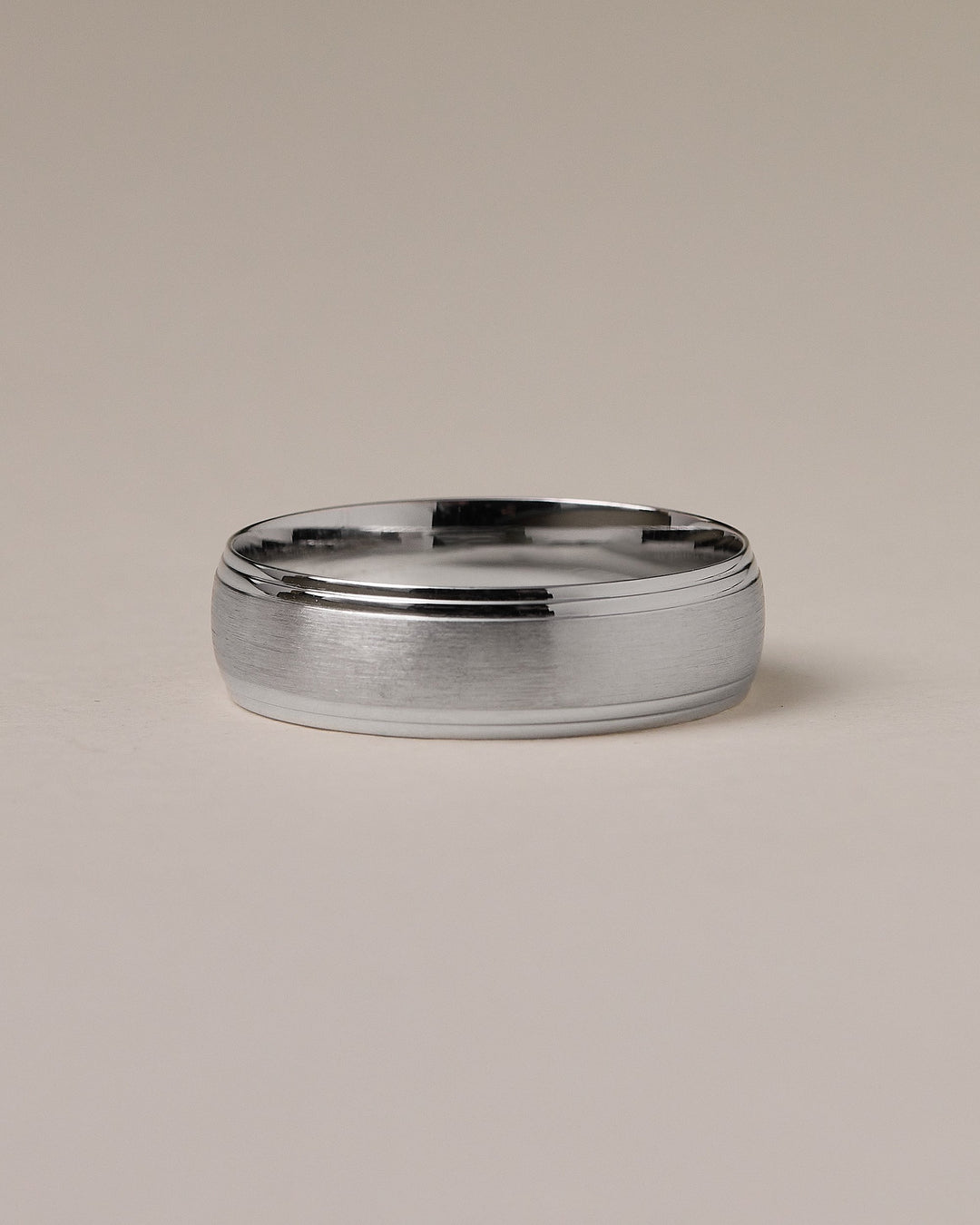 brushed satin wedding band
