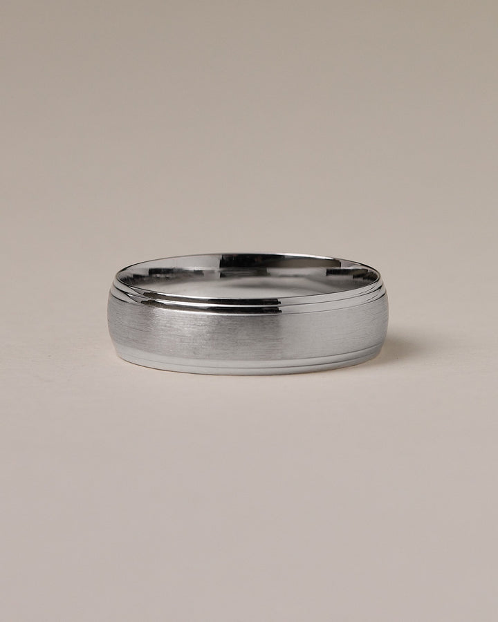 brushed satin wedding band
