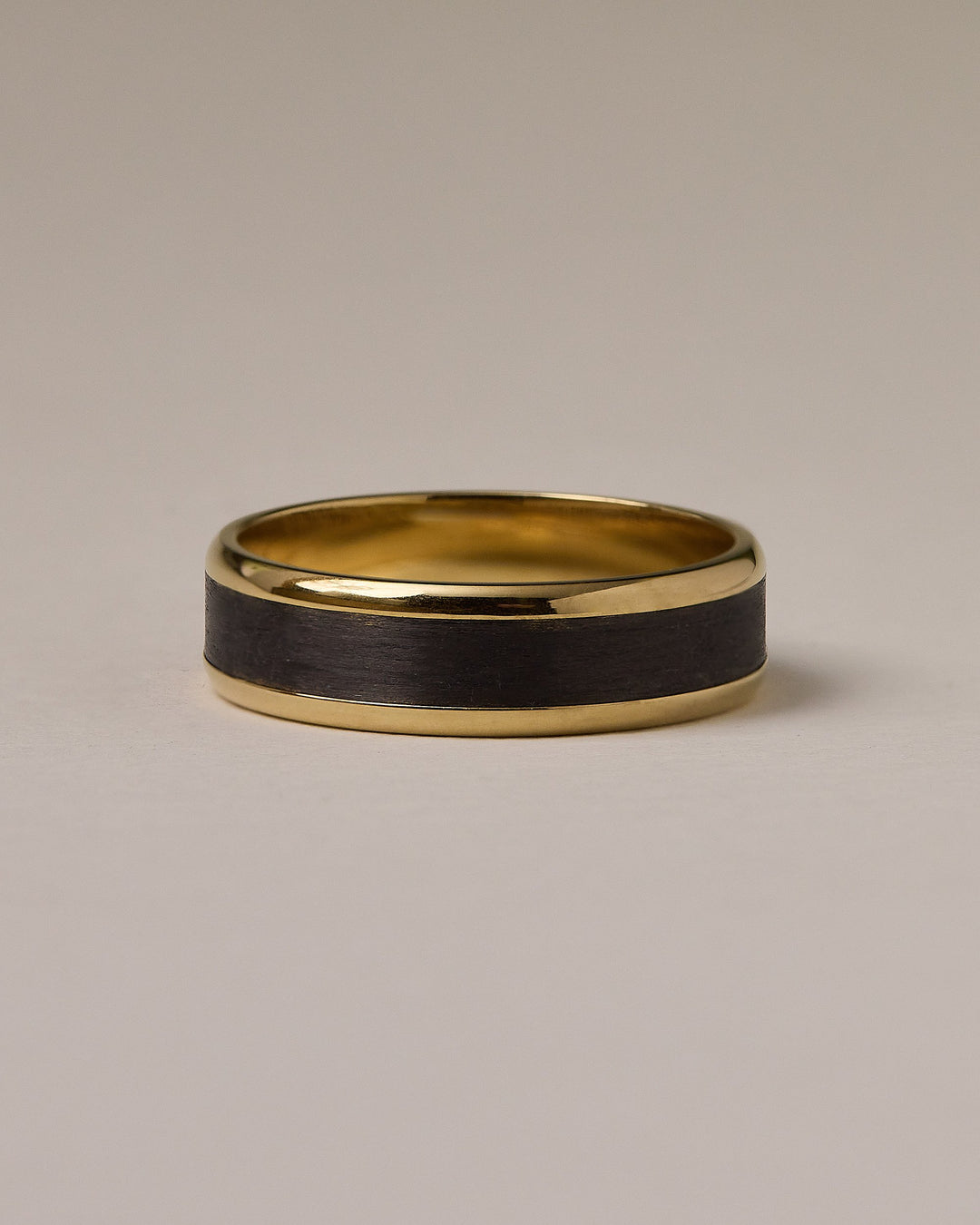 carbon brushed wedding band
