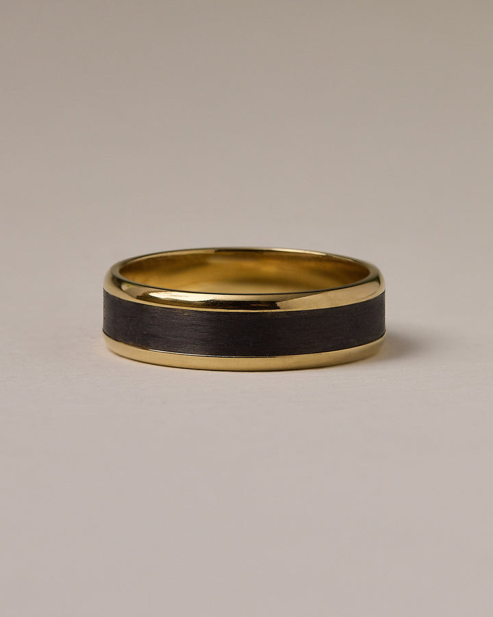 carbon brushed wedding band
