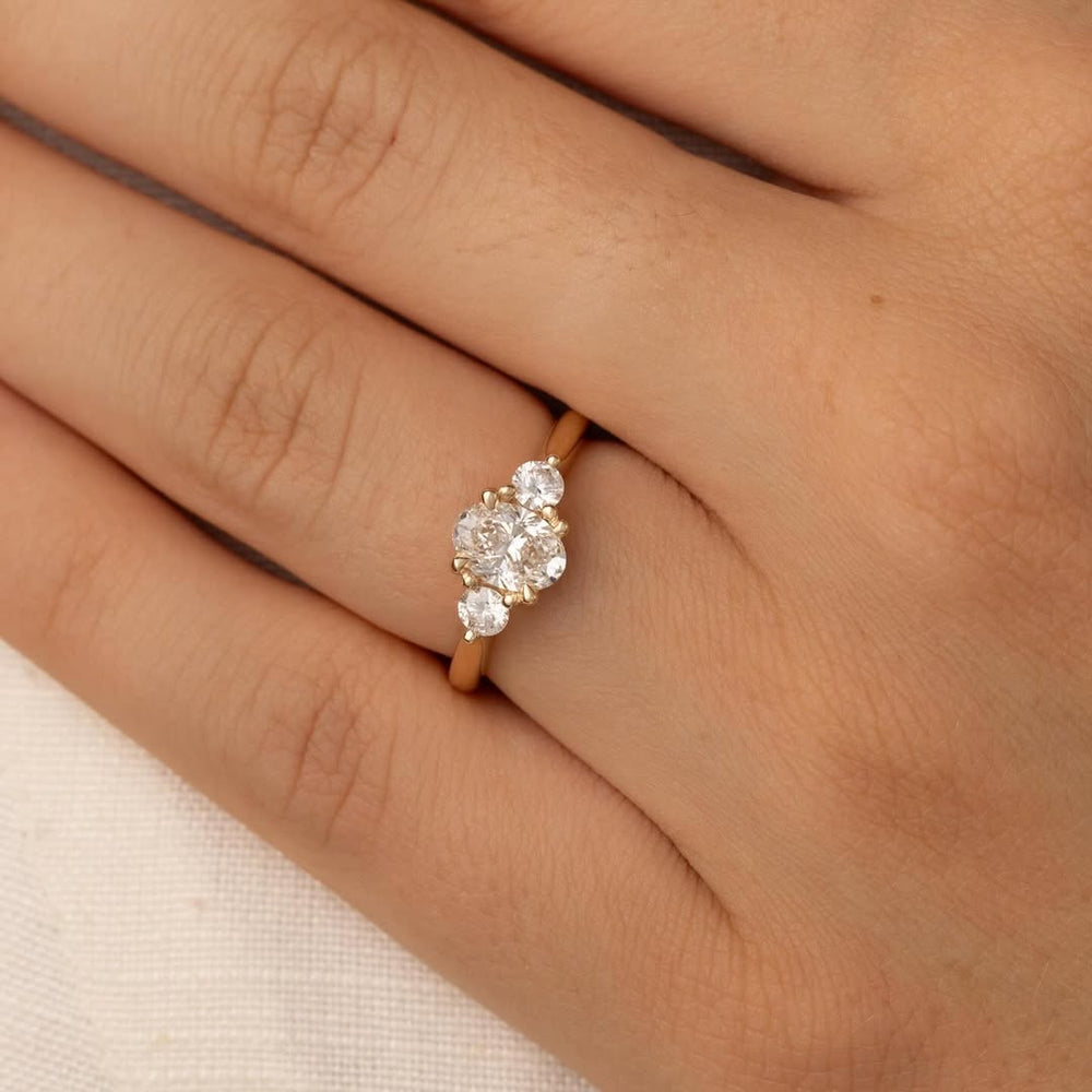 classic three stone ring
