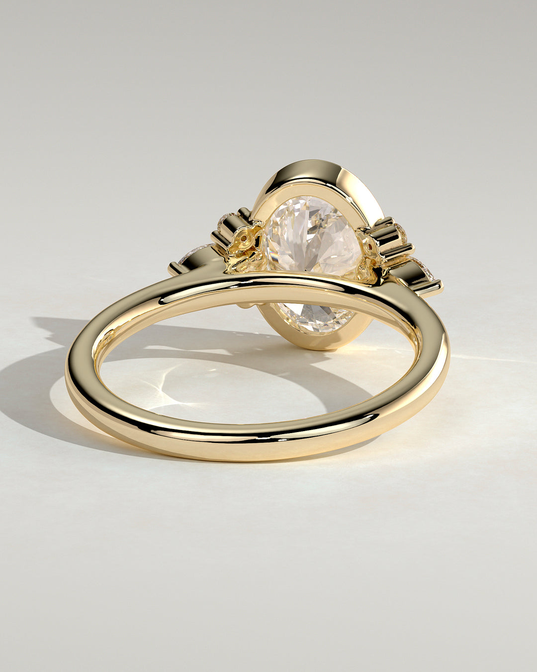 unique oval engagement ring lab grown