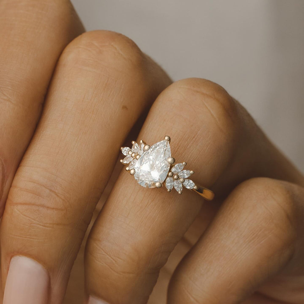 cluster engagement ring
