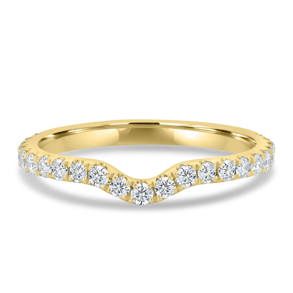 curved diamond band