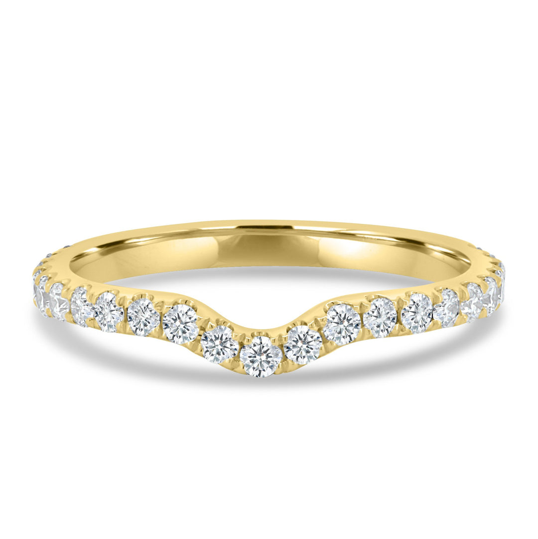 curved diamond band