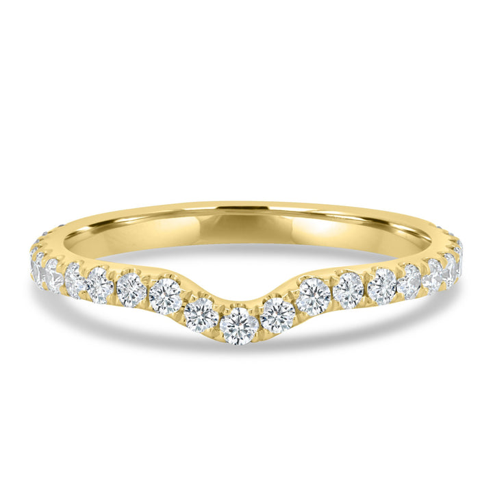 curved diamond band