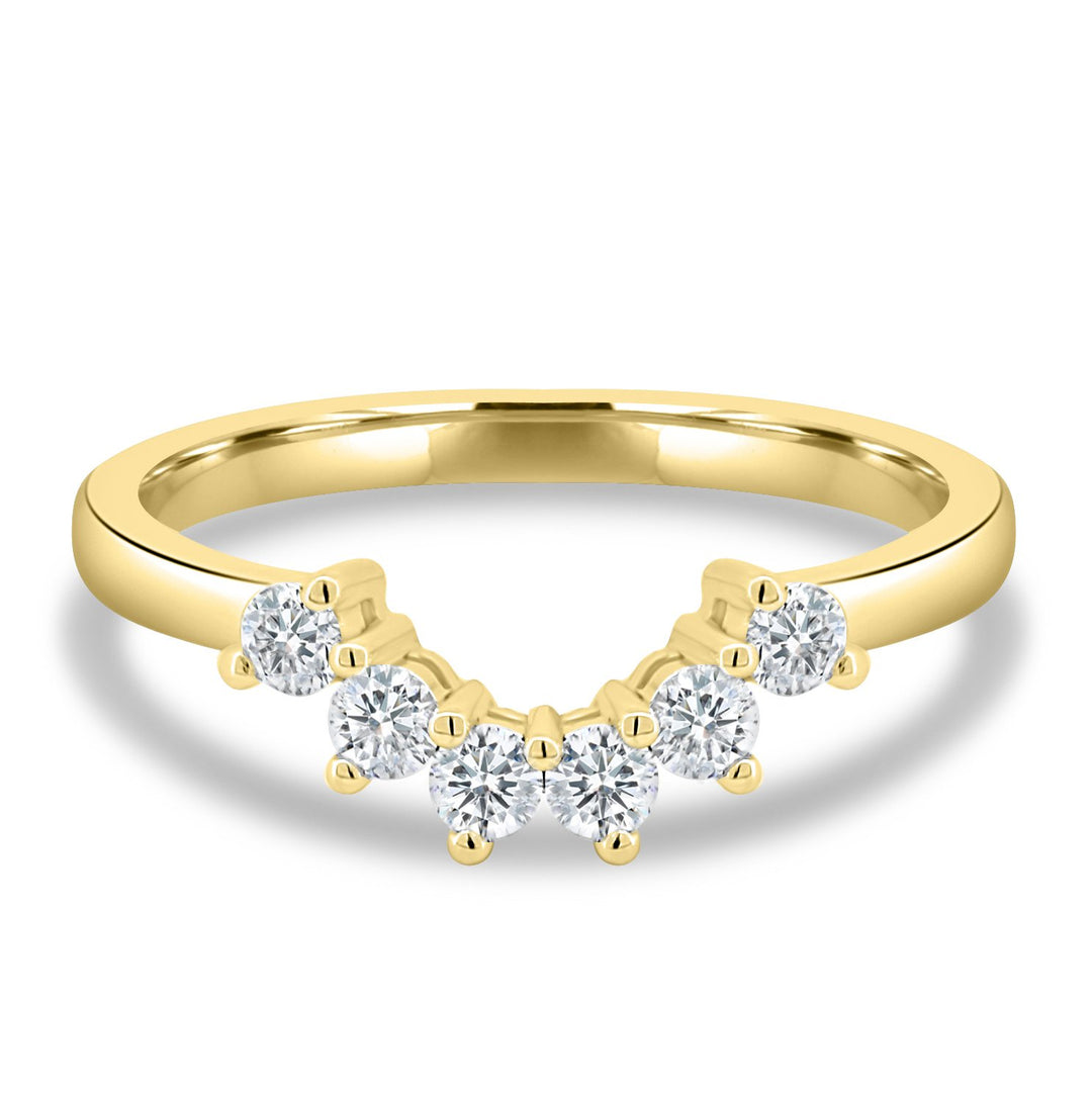 curved wedding band,
