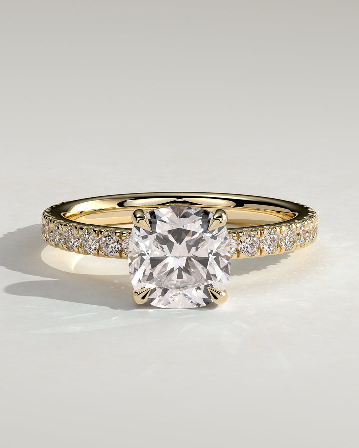 cushion cut engagement ring