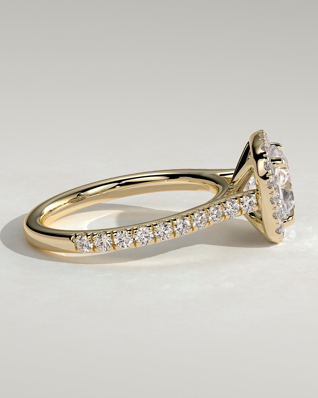 cushion cut halo ring