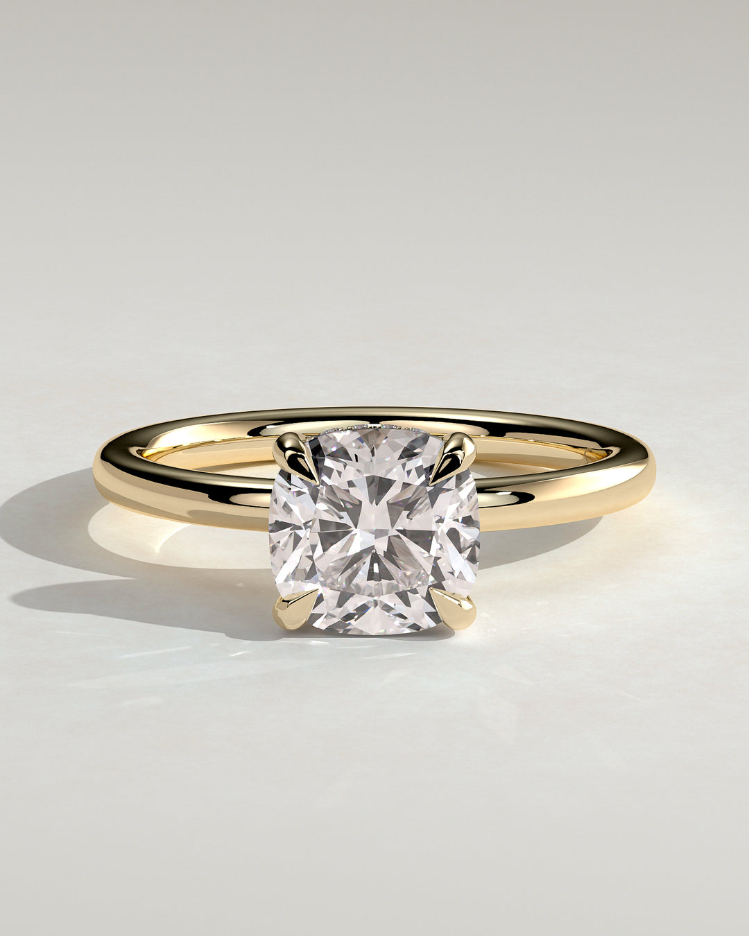 cushion cut engagement ring
