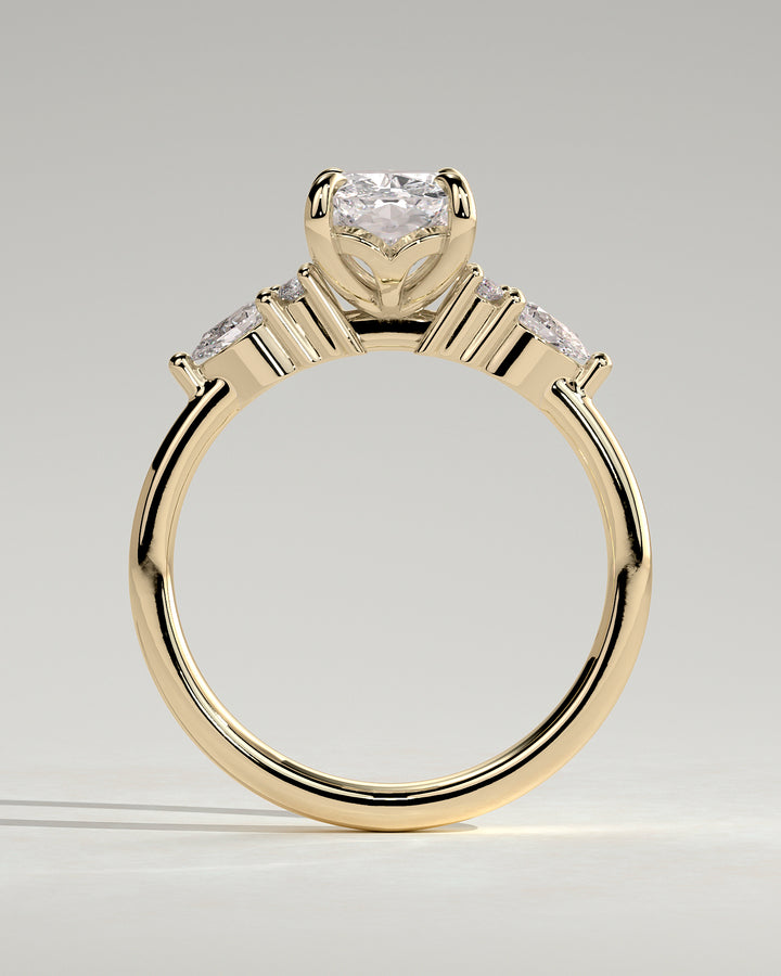 cushion diamond shoulder stone ring