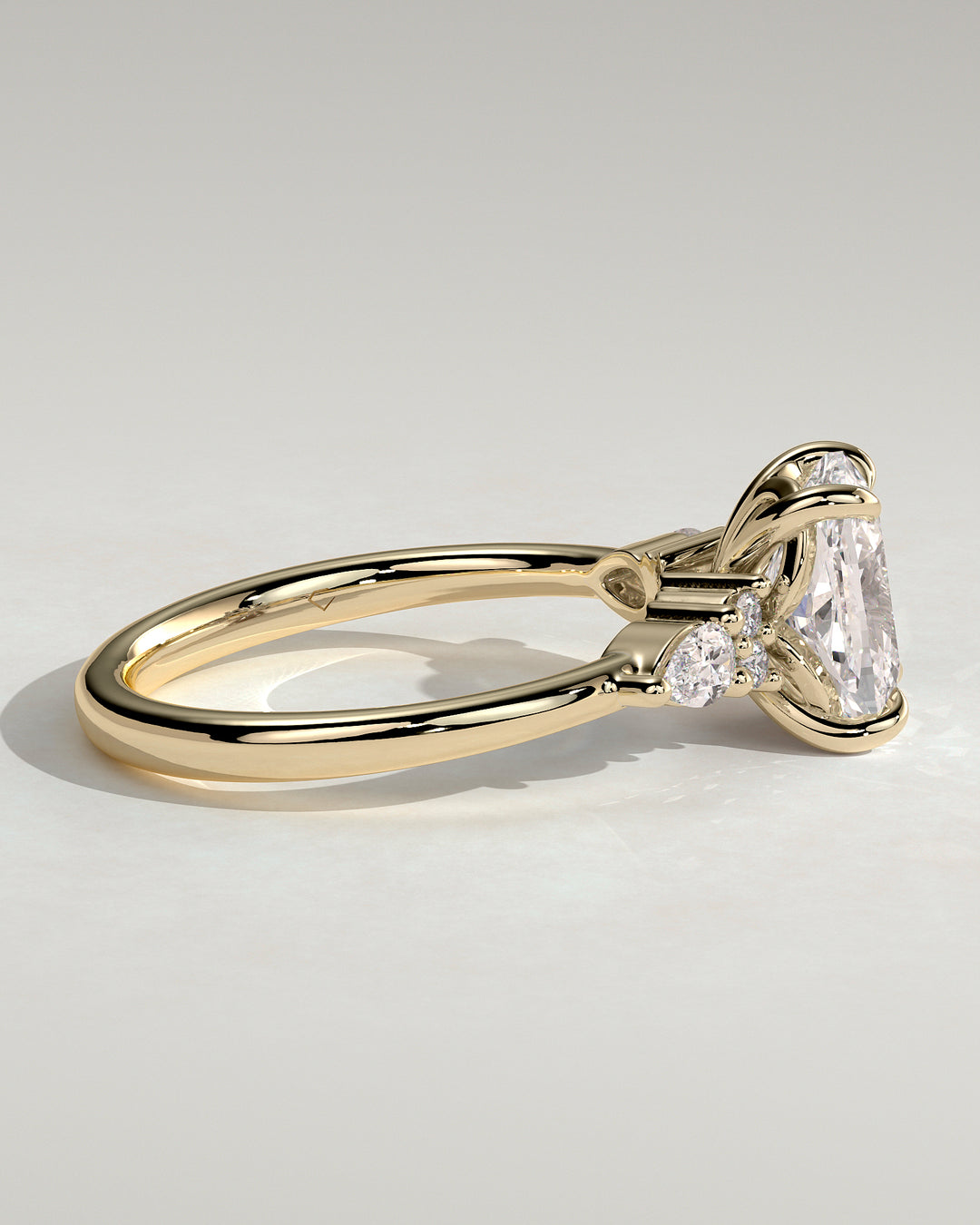 cushion diamond wedding ring