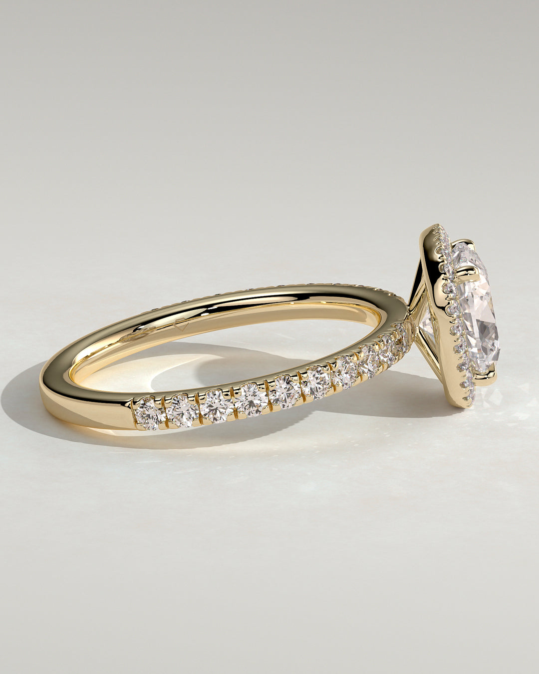 cushion halo engagement ring