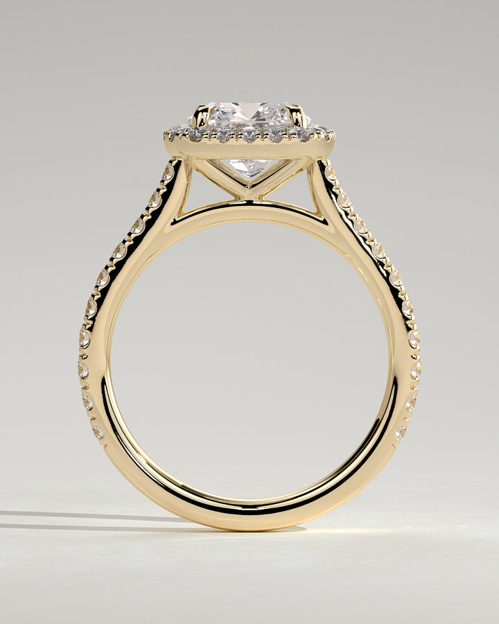 cushion solitaire engagement