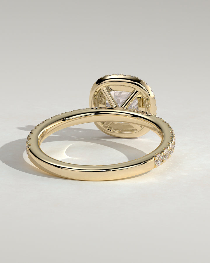 cushion solitaire engagement ring