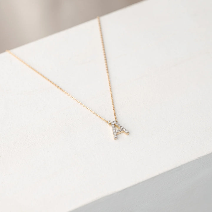 diamond initial pendant
