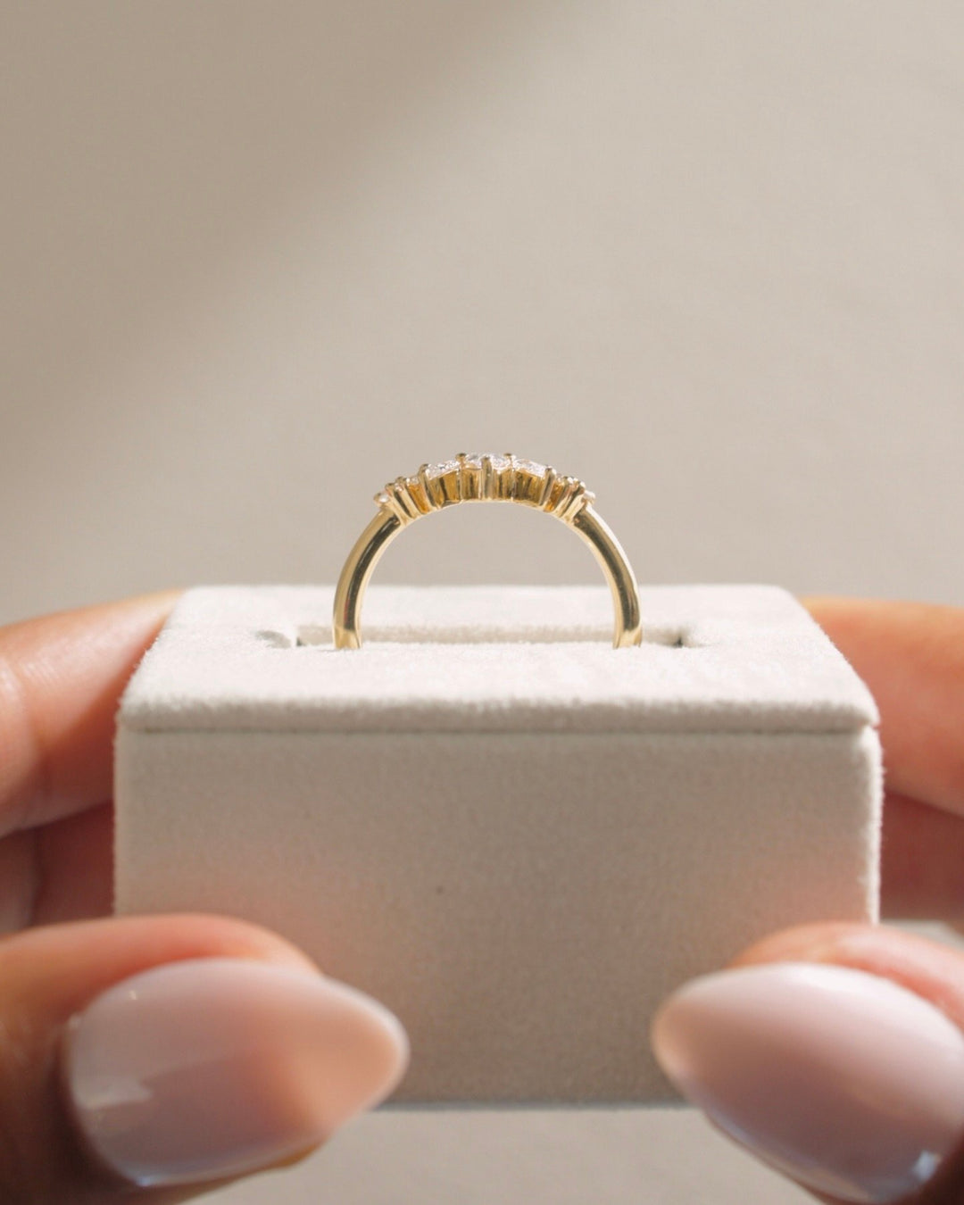 curved wedding band
