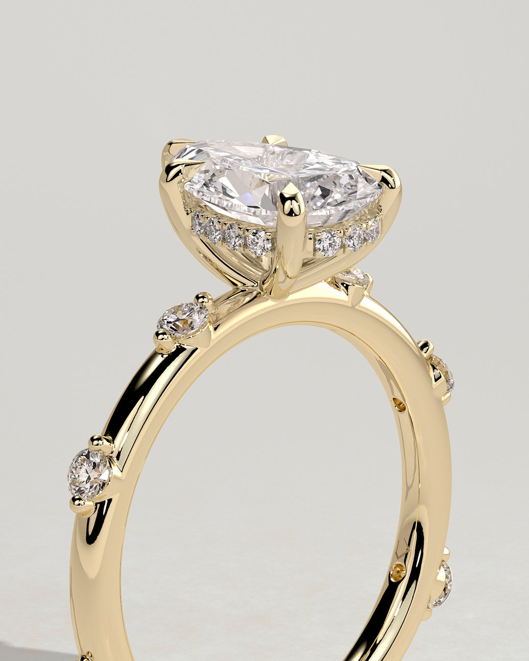 distance pave engagement ring

