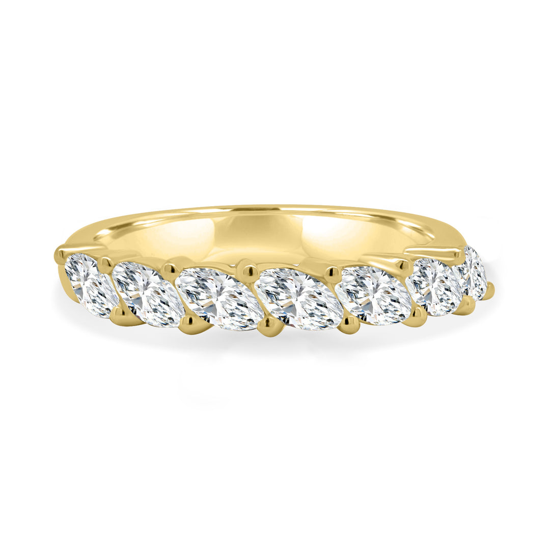 east west diamond ring
