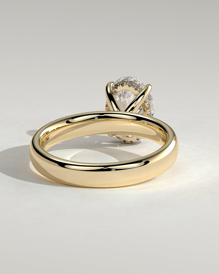 modern oval engagement ring