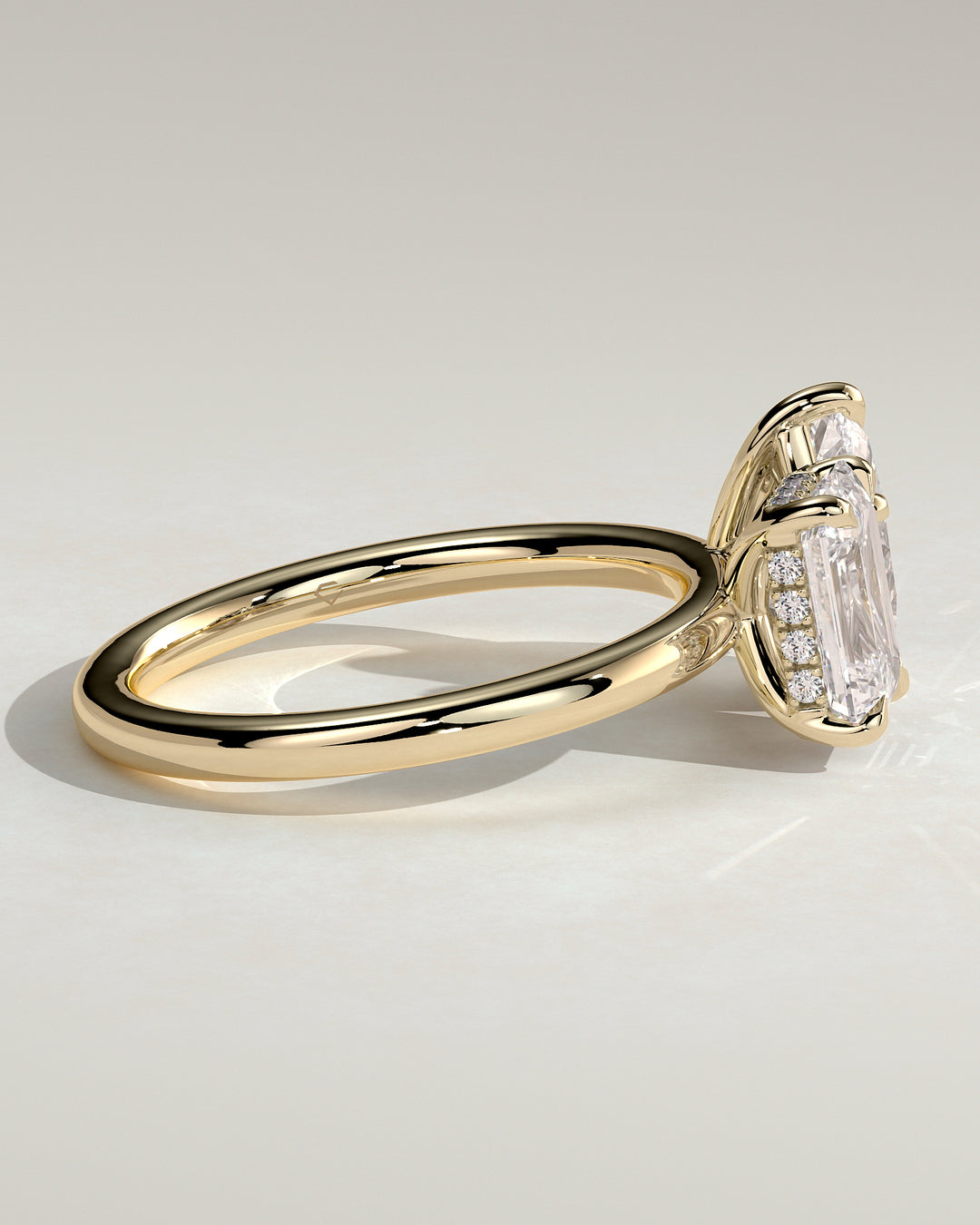 emerald pear engagement ring