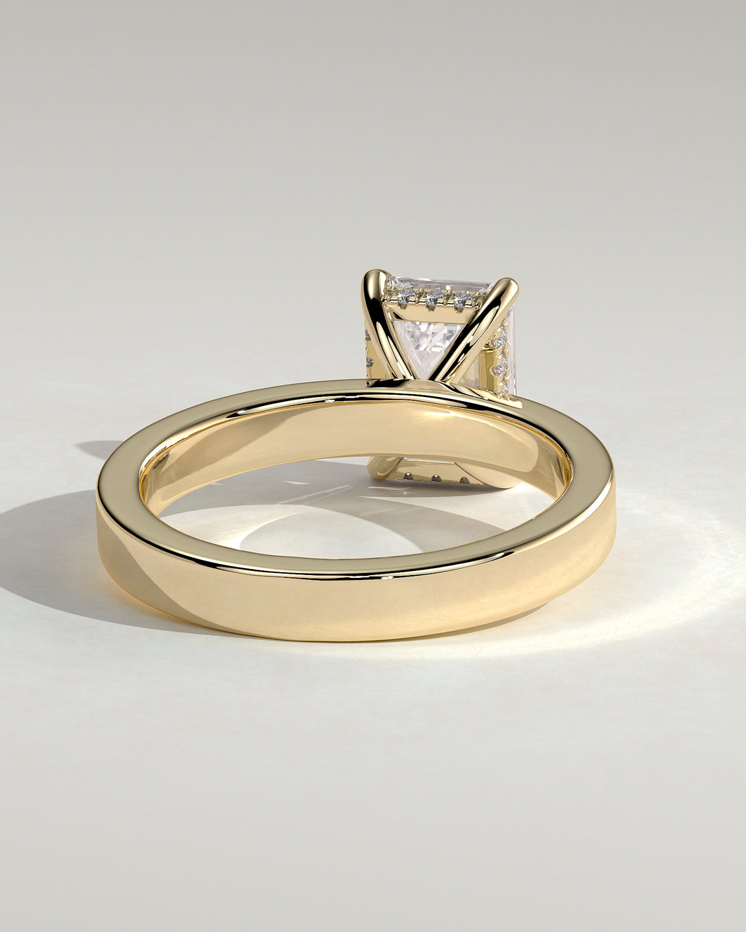 flat cigar engagement ring