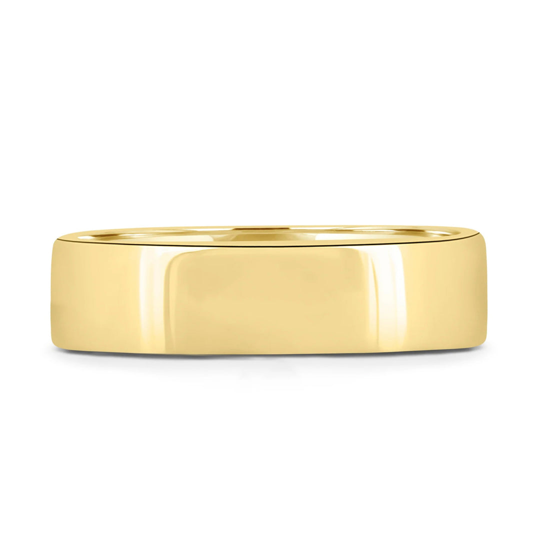 flat cigar wedding band
