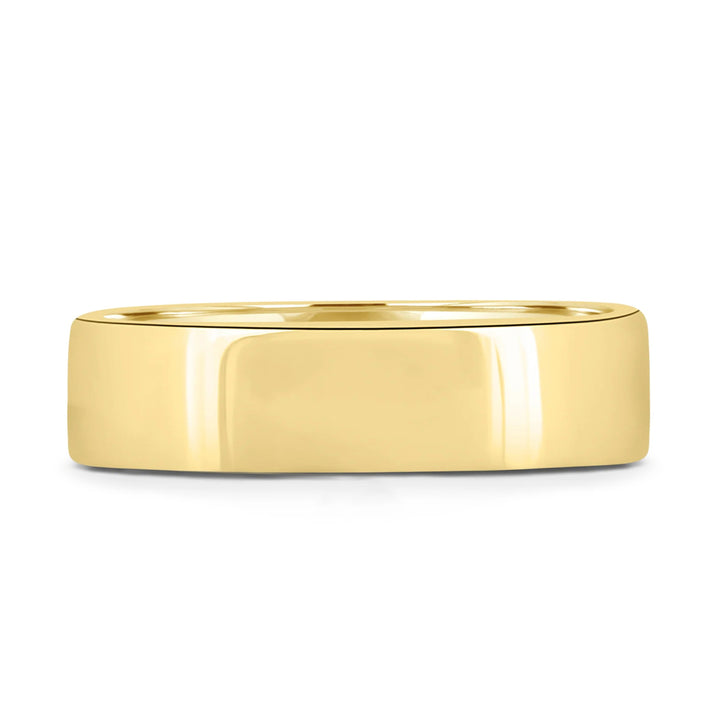 flat cigar wedding band
