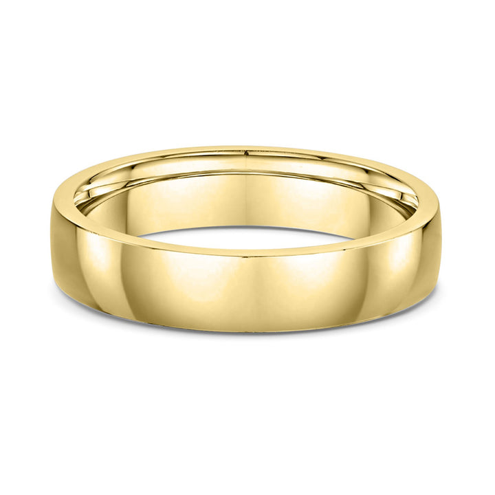 flat gold wedding band
