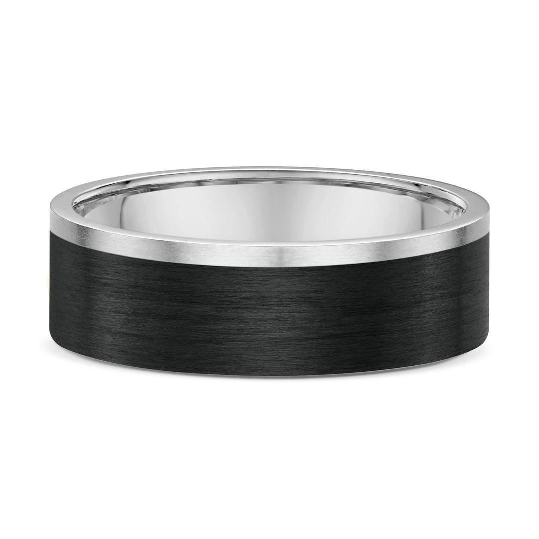 flat profile White gold ring