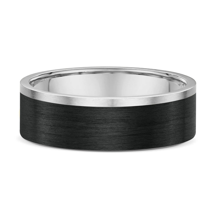 flat profile White gold ring