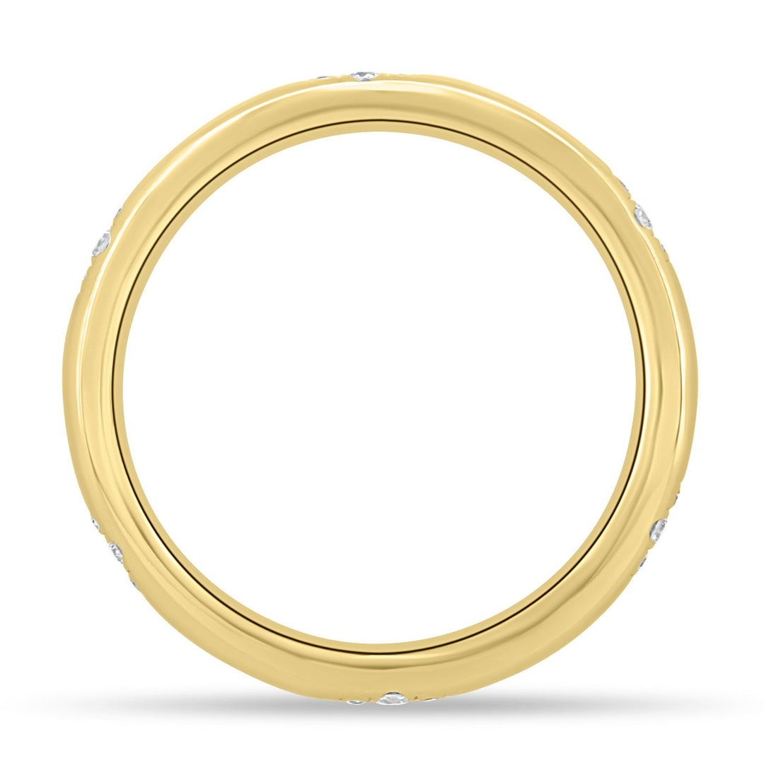 flush set diamond ring
