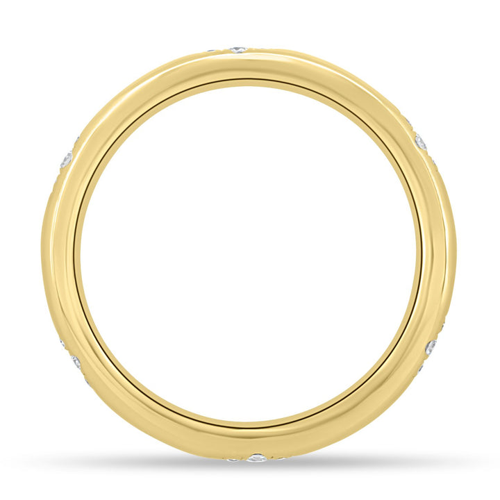 flush set diamond ring
