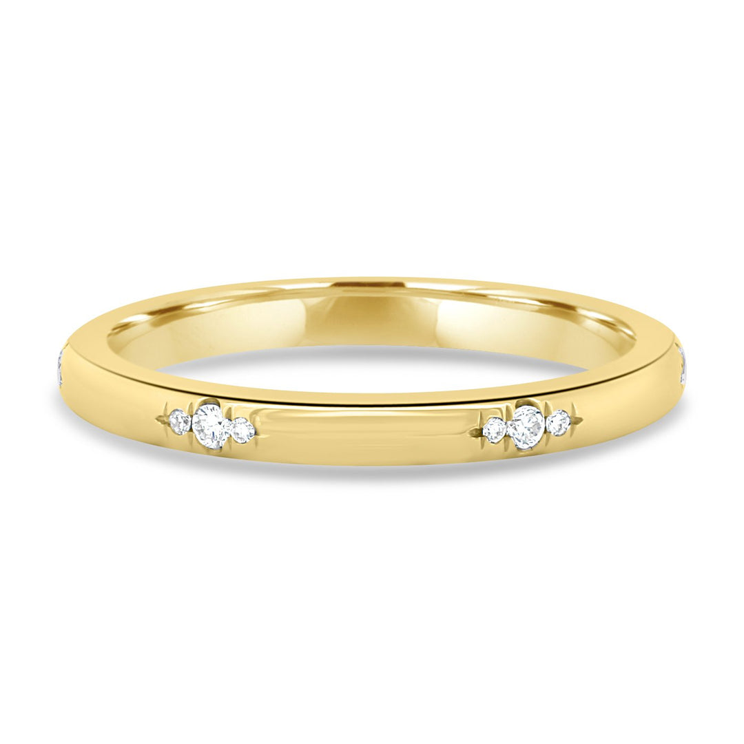 flush set diamond ring
