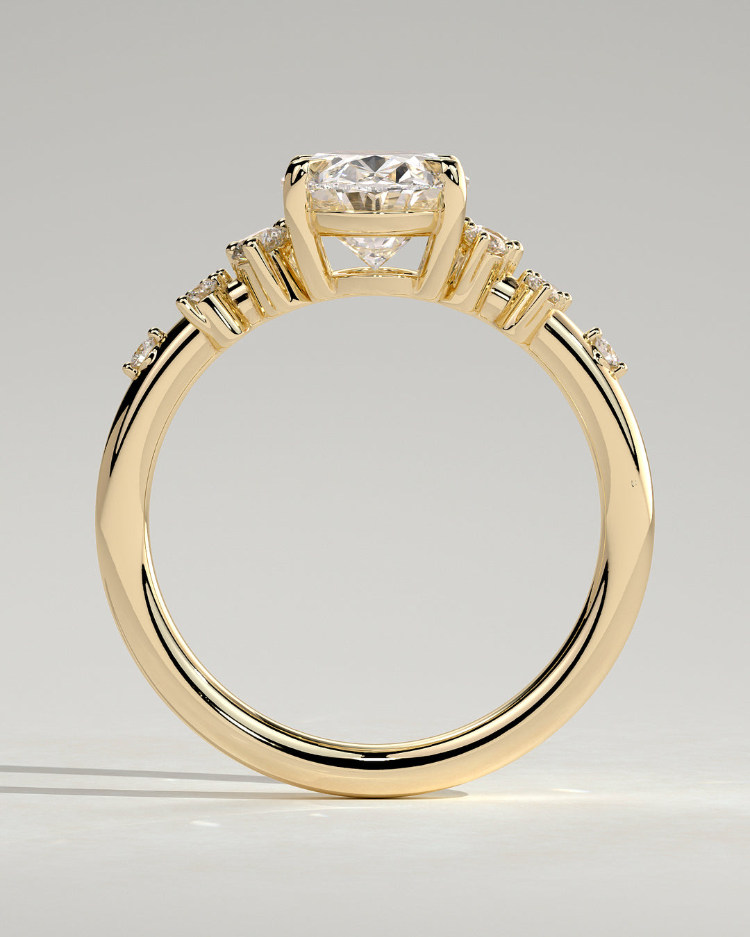 unique oval engagement ring lab grown