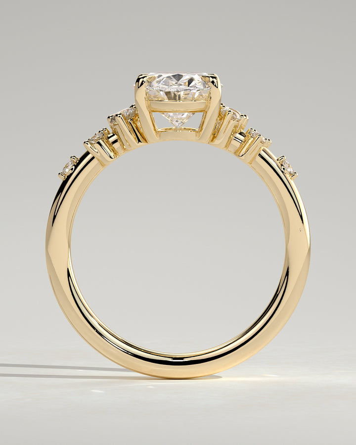 unique oval engagement ring lab grown