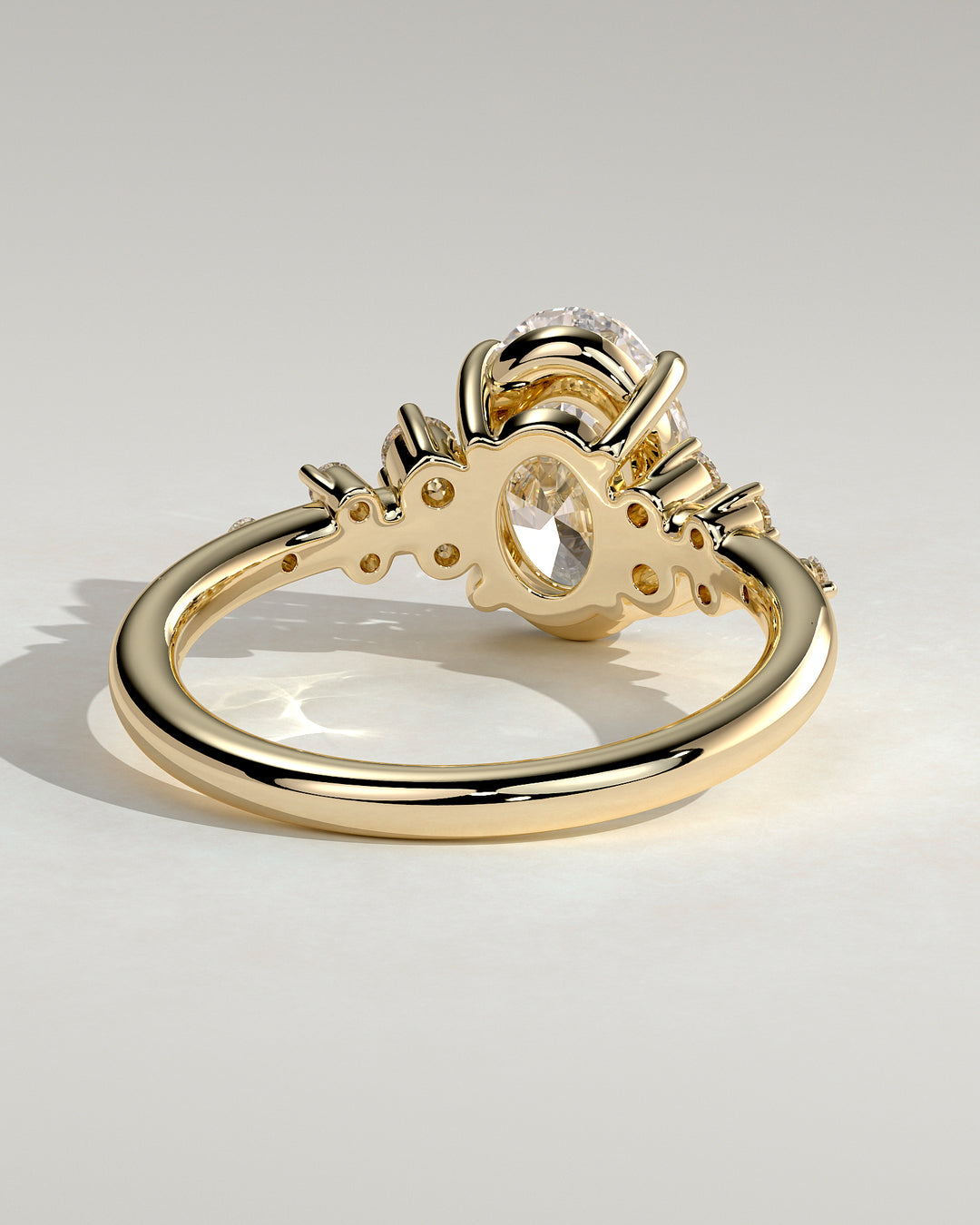 oval diamond cluster engagement ring solitaire