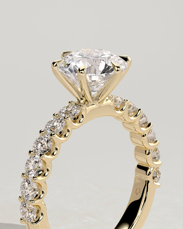 half eternity diamond engagement ring