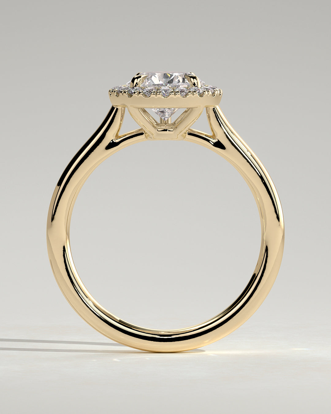 halo solitaire ring