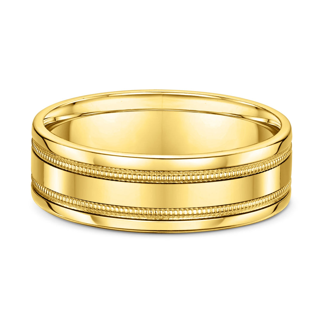 hammered milgrain wedding band
