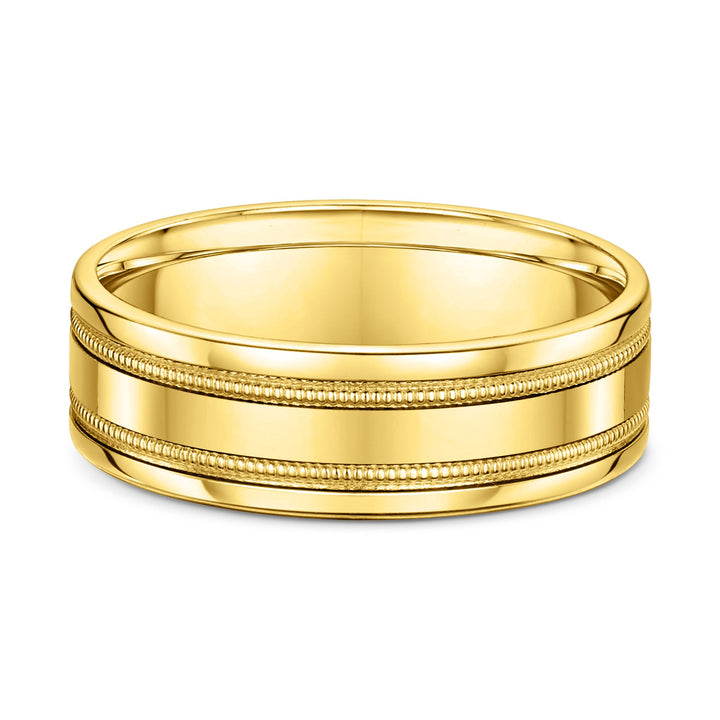 hammered milgrain wedding band
