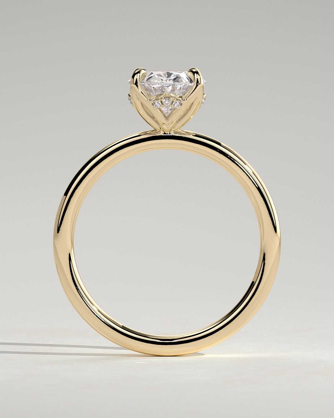 hidden accent diamond ring
