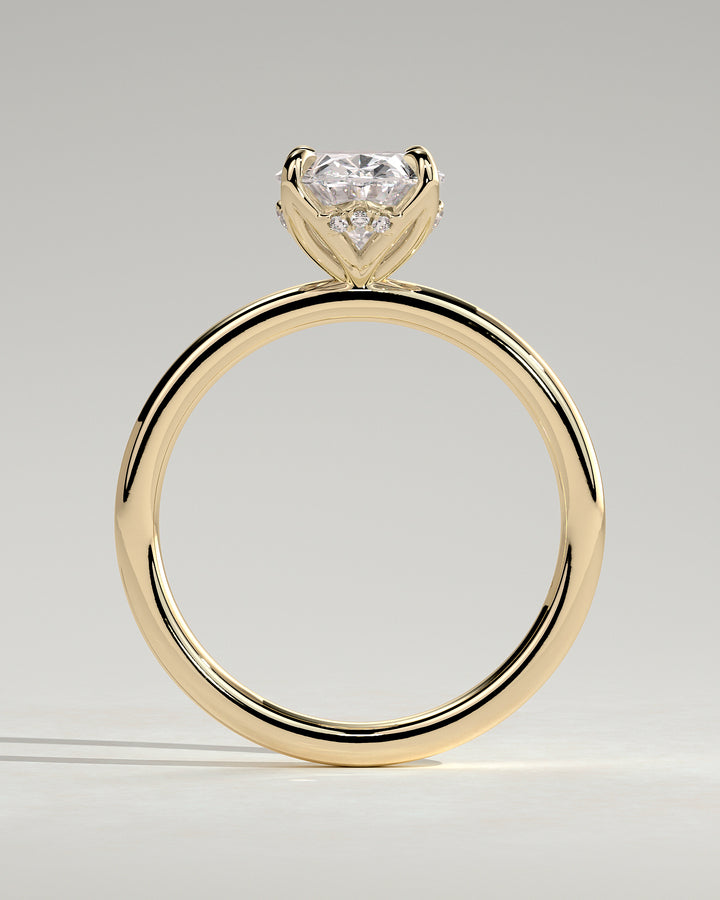 hidden accent diamond ring