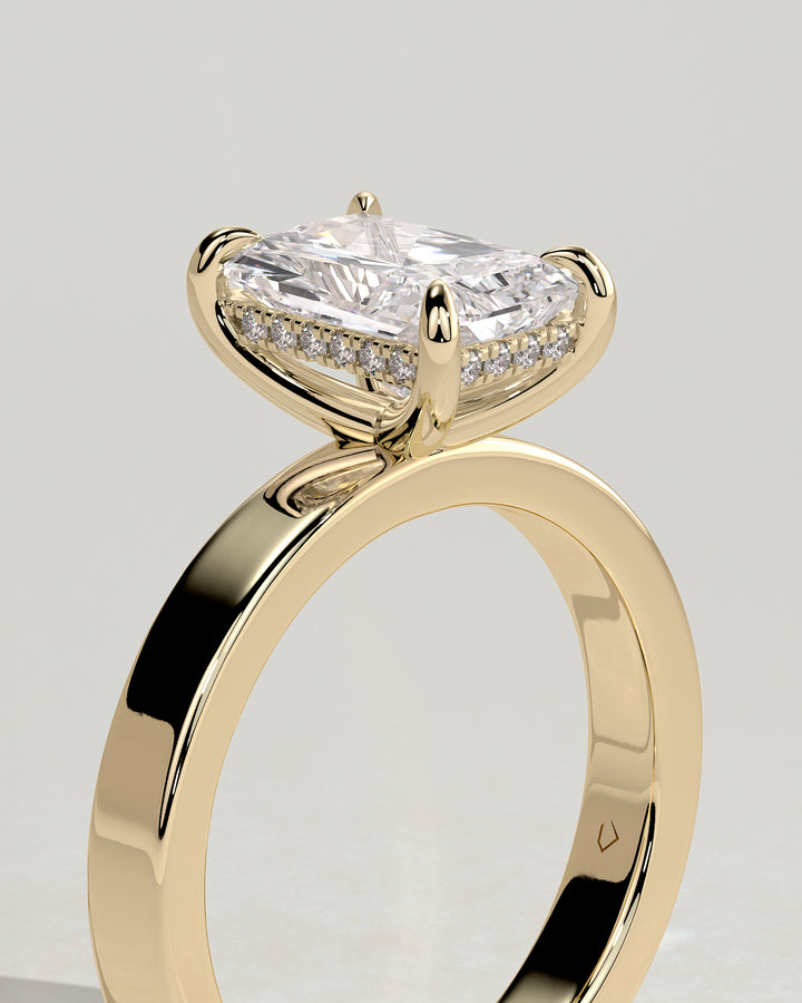 hidden halo diamond ring