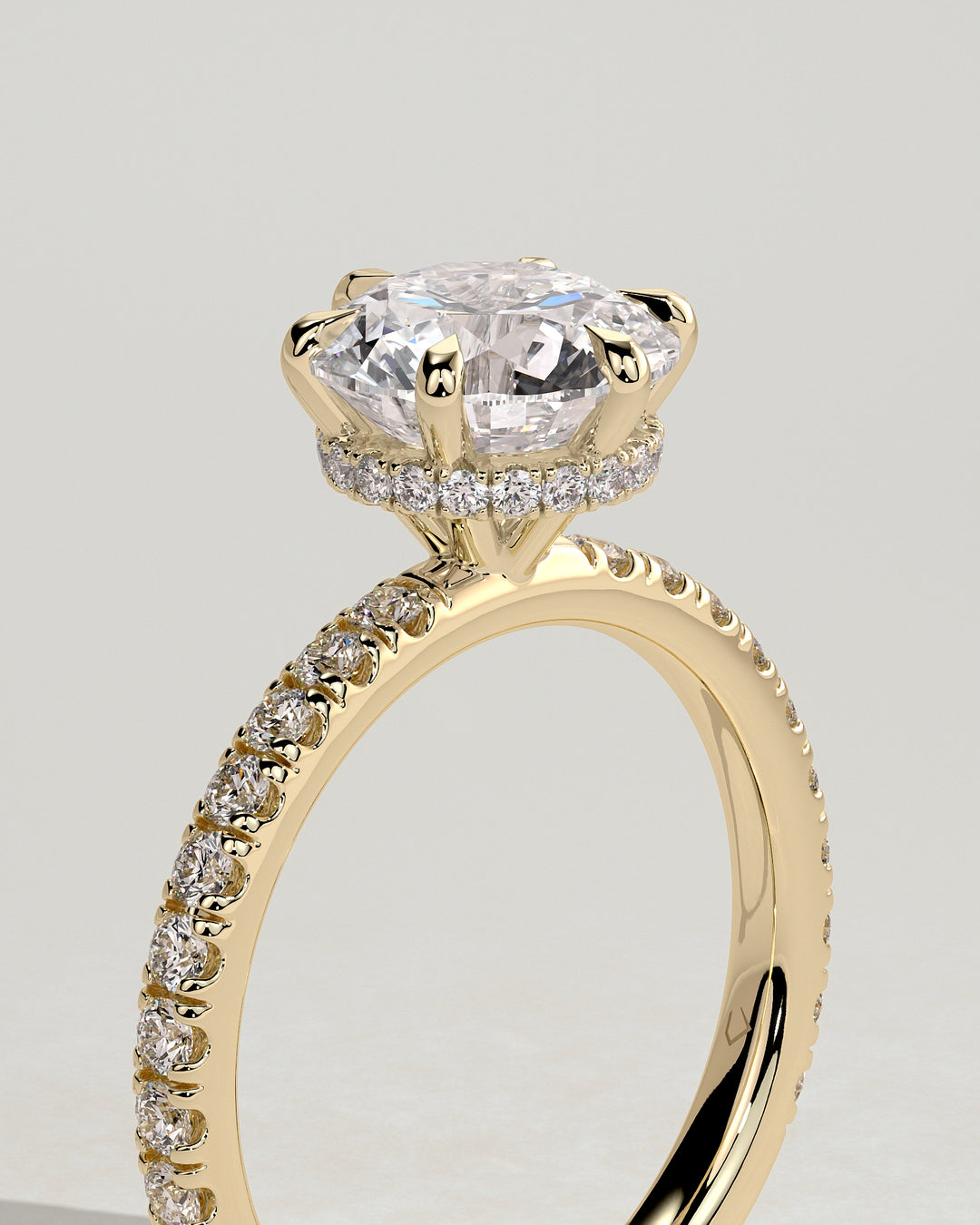 hidden halo pave ring