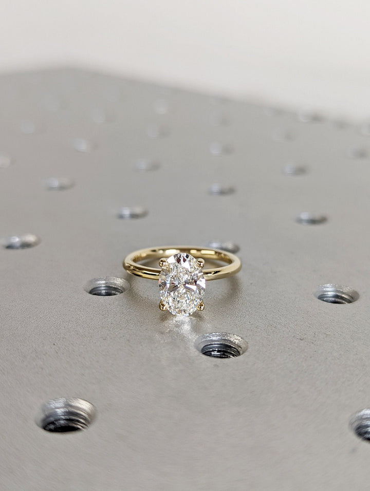 1.50CT Oval Cut Solitaire Lab Grown Diamond Engagement Ring Anniversary Gift