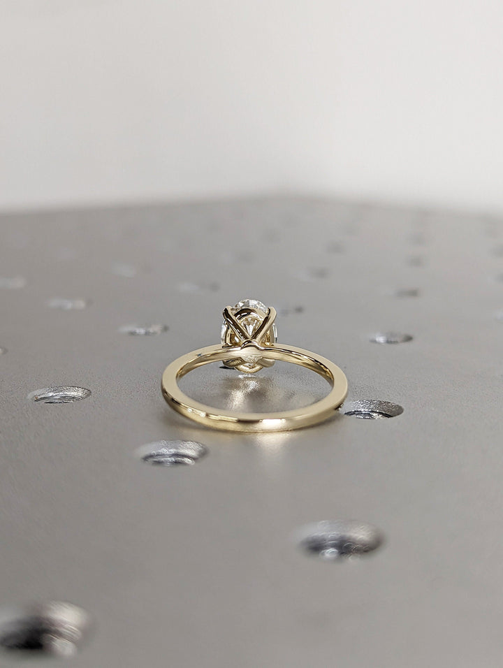 2.0CT Oval Cut Solitaire Lab Grown Diamond Engagement Ring For Her